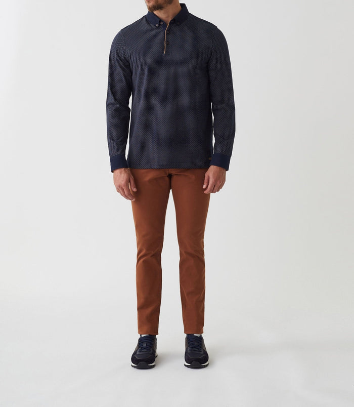 izac Polo manches longues marine "Daniel"