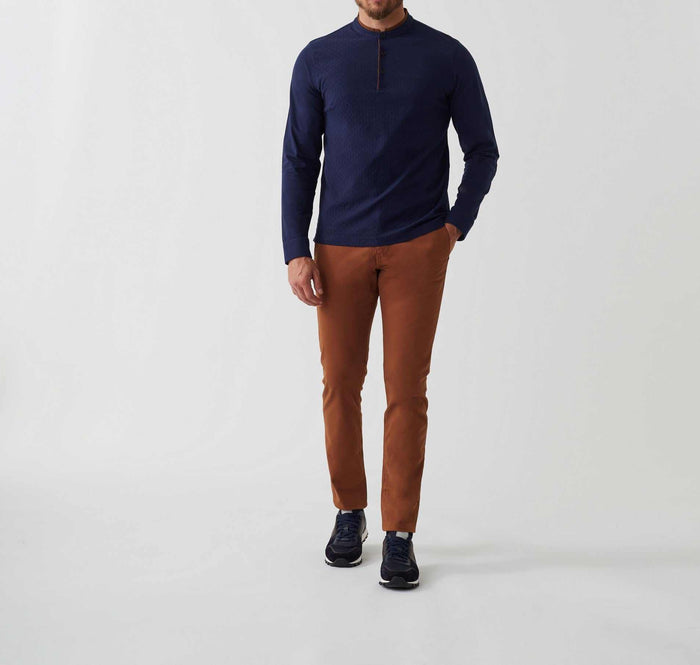 izac Polo manches longues marine "Darko"