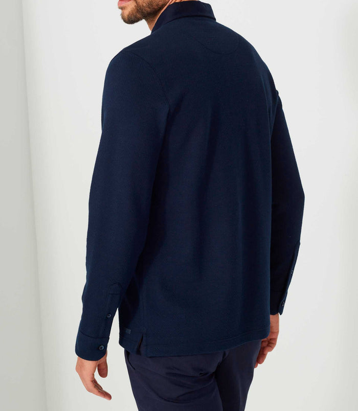 Izac Polo Manches Longues Marine "Derby"