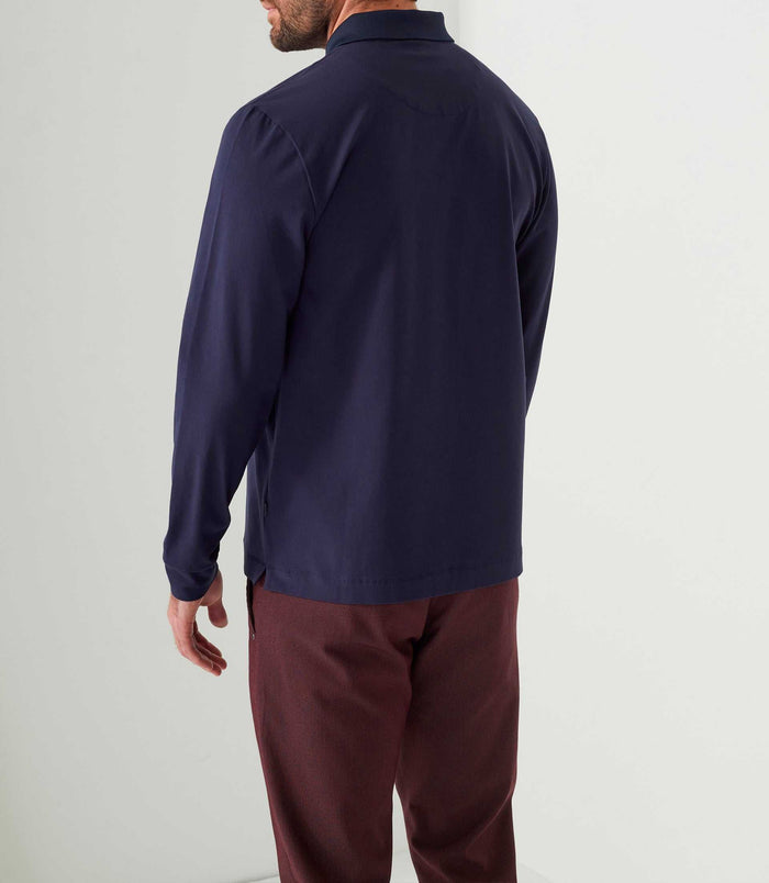 Izac Polo Manches Longues Marine "Dexter"