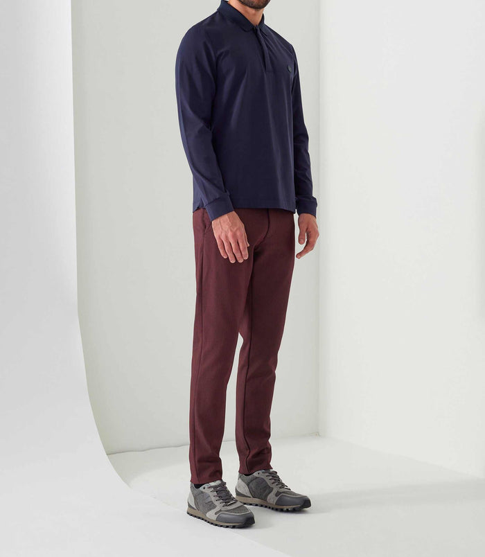 izac Polo manches longues marine "Dexter"