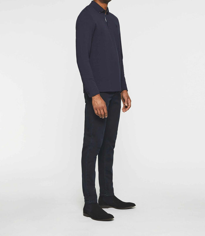 Izac Polo Manches Longues Marine NADAL