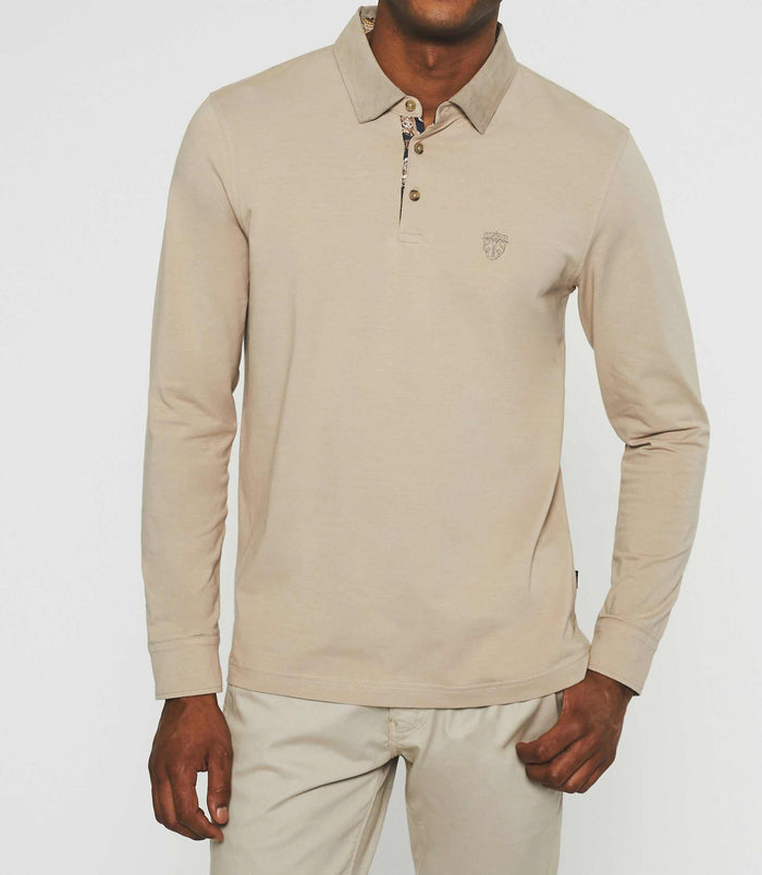 Izac Polo Manches Longues Mastic NARA