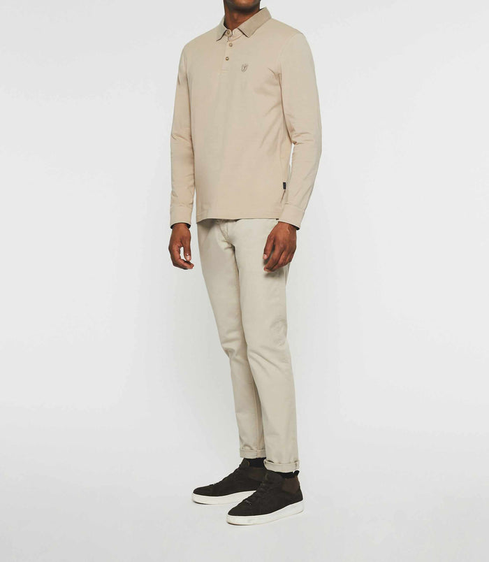 izac Polo manches longues mastic NARA