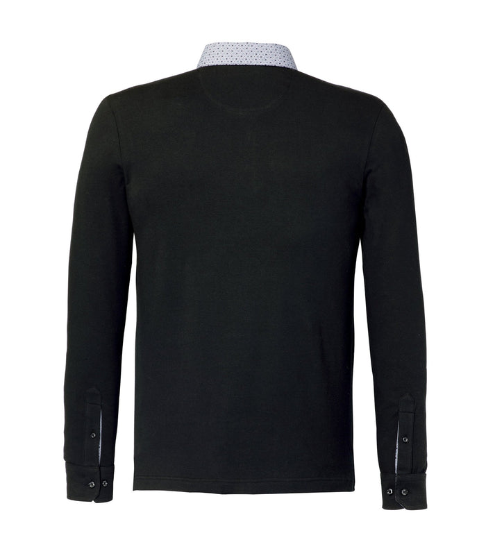 Izac Polo Manches Longues Noir "Calix"