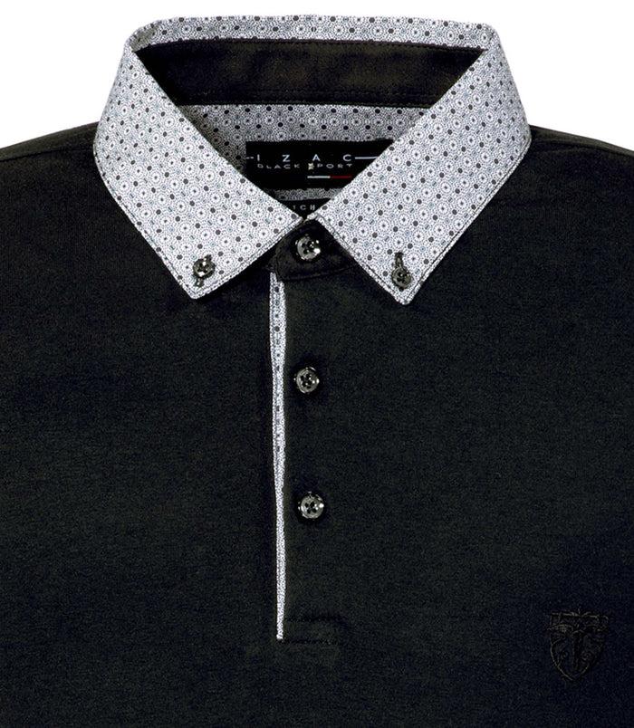 Izac Polo Manches Longues Noir "Calix"