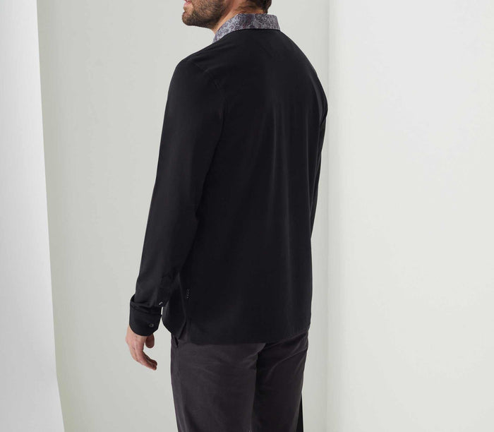 Izac Polo Manches Longues Noir "David"