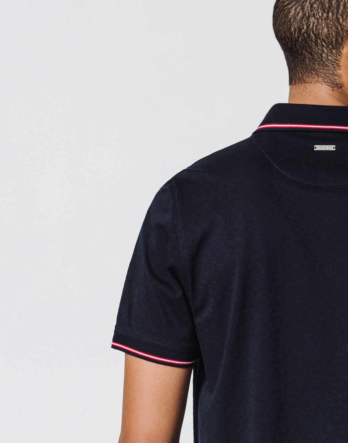 izac Polo Marine Broderie