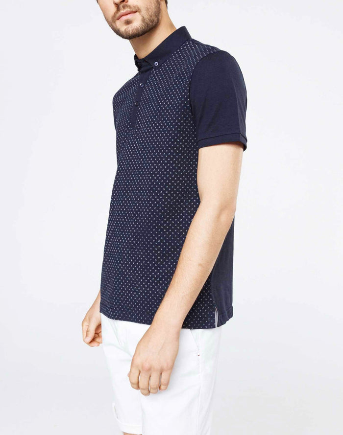 Izac Polo Marine Motif Ancres