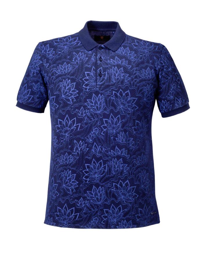 izac Polo motif fleur de lotus