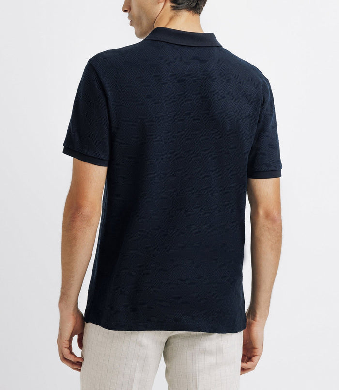 Izac Polo Nid D'abeille Marine