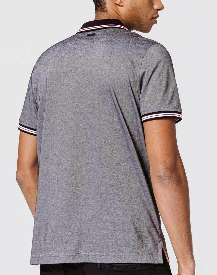 Izac Polo Noir Rayures