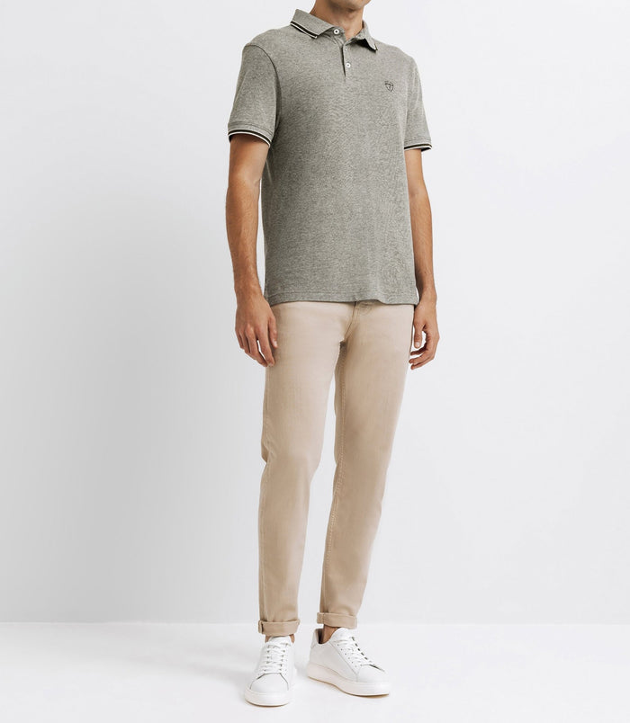 izac Polo piqué avec broderie kaki