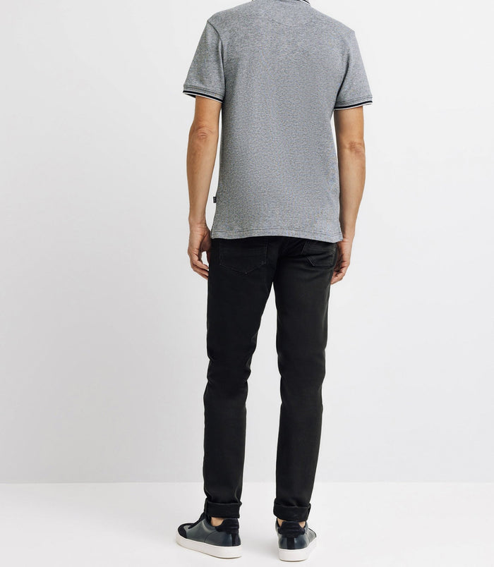 Izac Polo Piqué Avec Broderie Marine