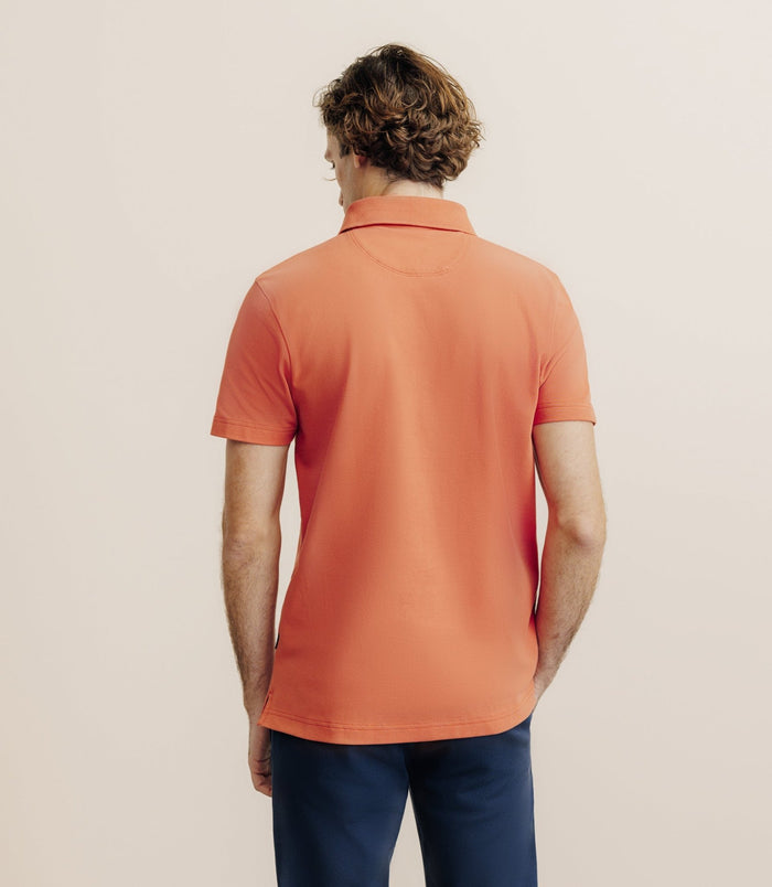 Izac Polo Piqué Orange Foncé