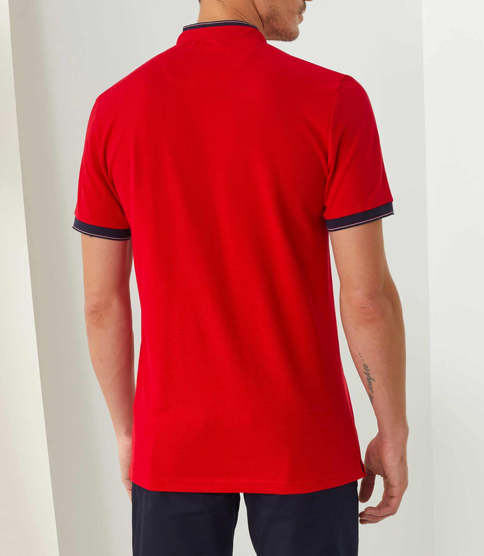 Izac Polo Rouge Col Mao "Rudolph"