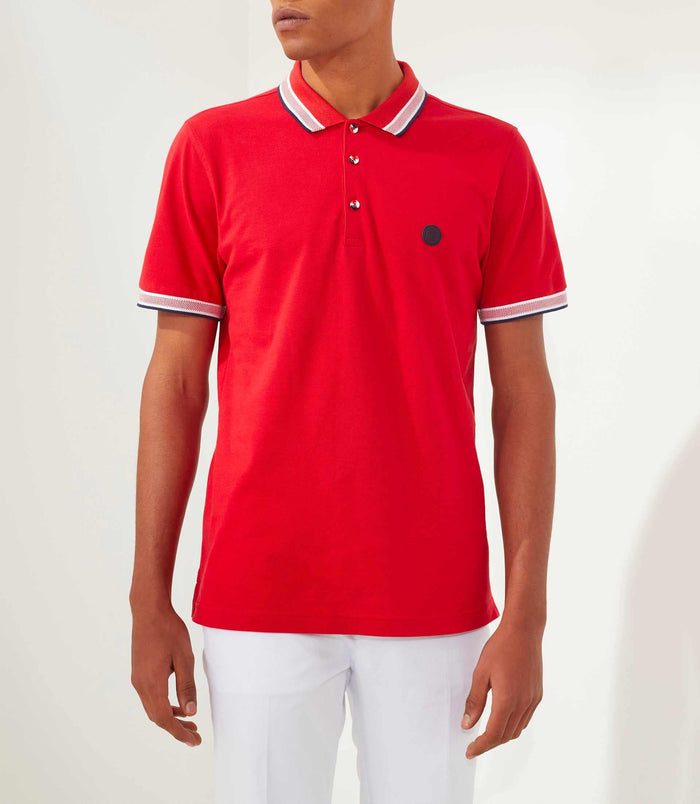 izac Polo rouge "Macro"