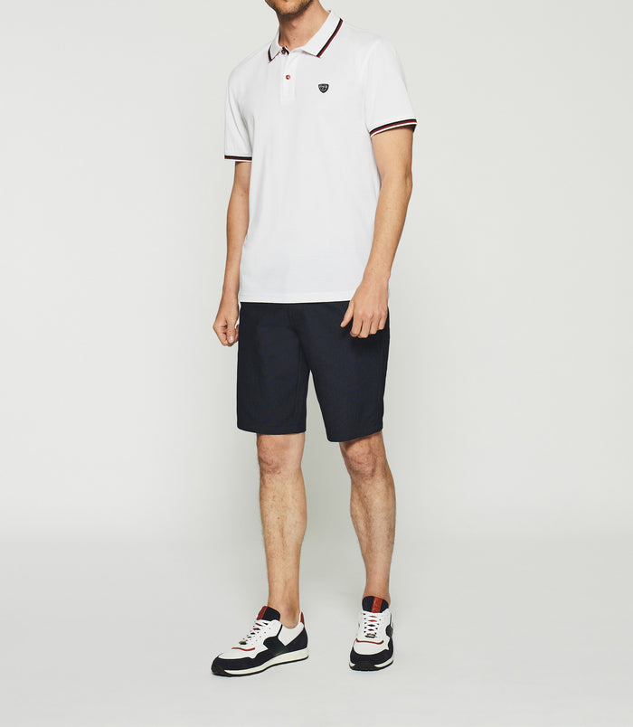 izac Polo uni avec fantaisies blanc GILLES