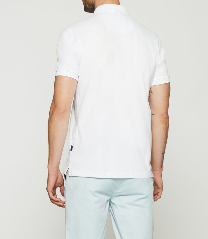 Izac Polo Uni Blanc Manches Courtes GREGOR