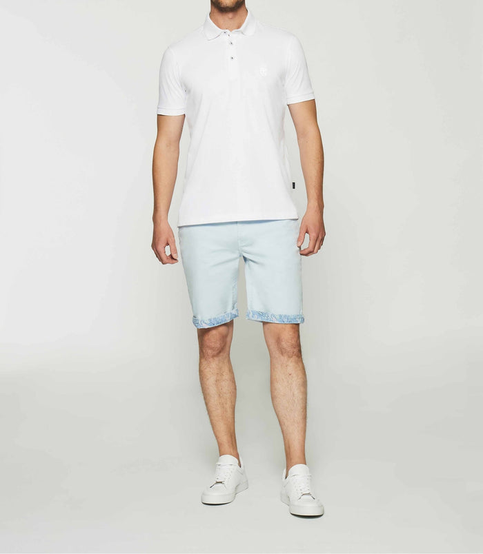 izac Polo uni blanc manches courtes GREGOR