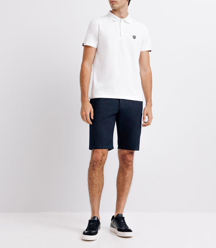 izac Polo uni blanc manches courtes GREGORY