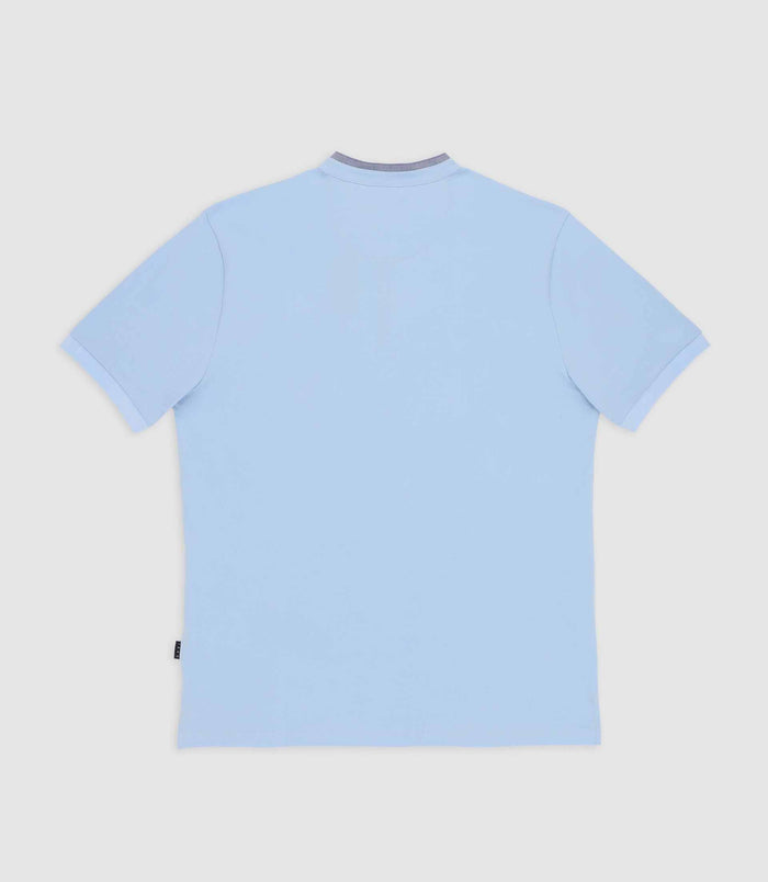 Izac Polo Uni Col Mao Bleu Ciel GASPAR