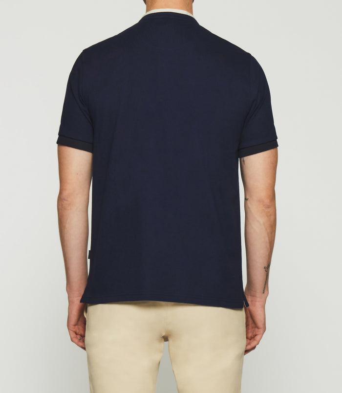 Izac Polo Uni Col Mao Marine GASPAR
