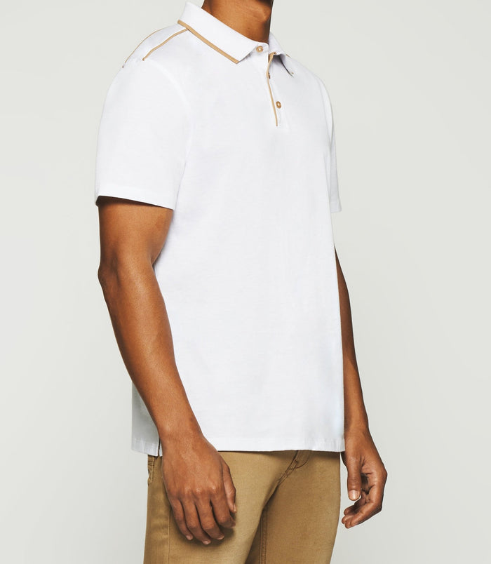 Izac Polo Uni Manches Courtes Blanc GUILLAUME