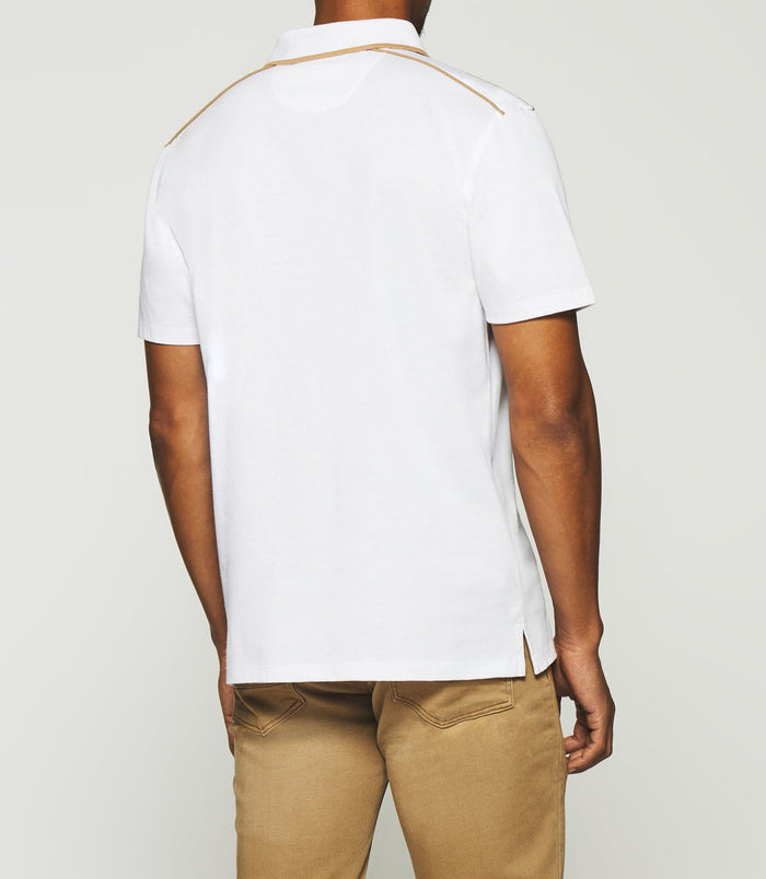 Izac Polo Uni Manches Courtes Blanc GUILLAUME