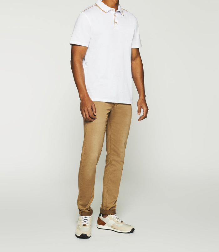 izac Polo uni manches courtes blanc GUILLAUME