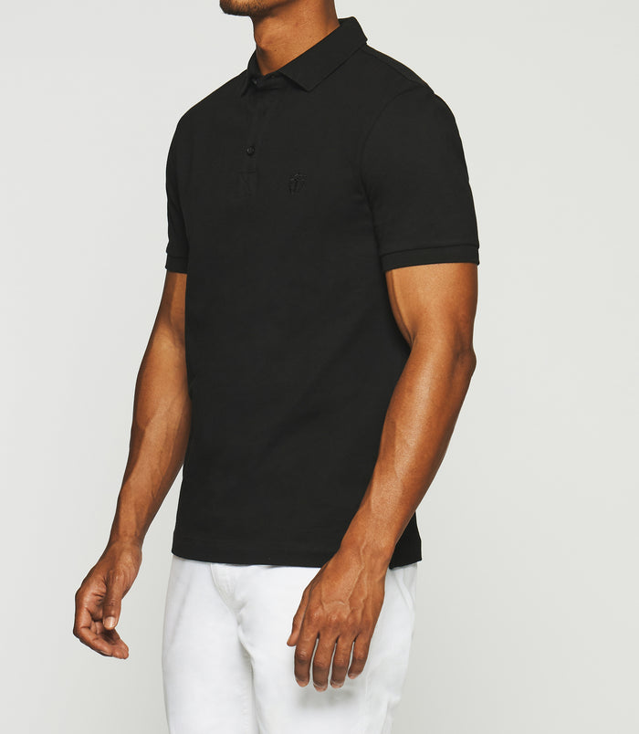 Izac Polo Uni Manches Courtes Noir GREGOR