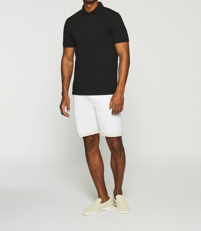 izac Polo uni manches courtes noir GREGOR