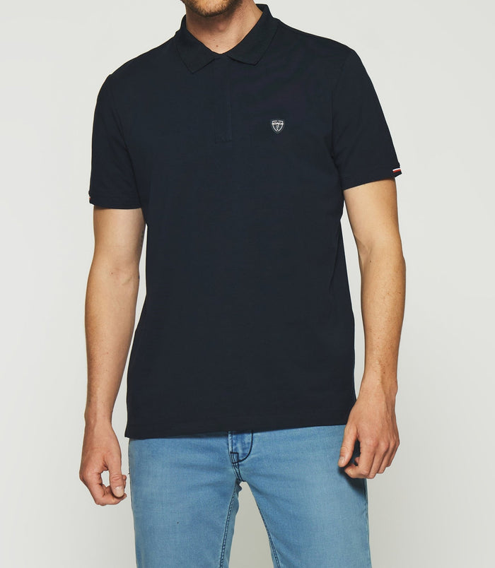 Izac Polo Uni Marine Manches Courtes GREGORY
