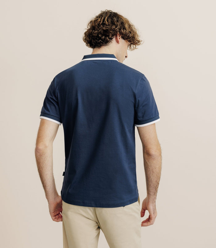 Izac Polo Zip Marine