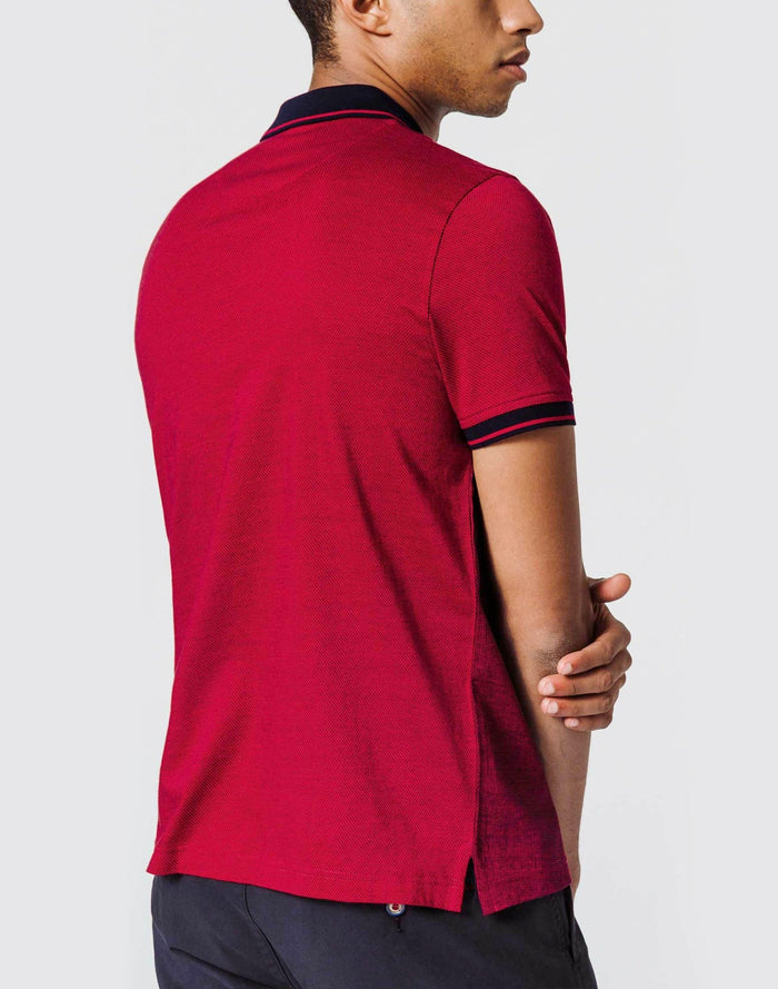 Izac Polo Zip Rouge