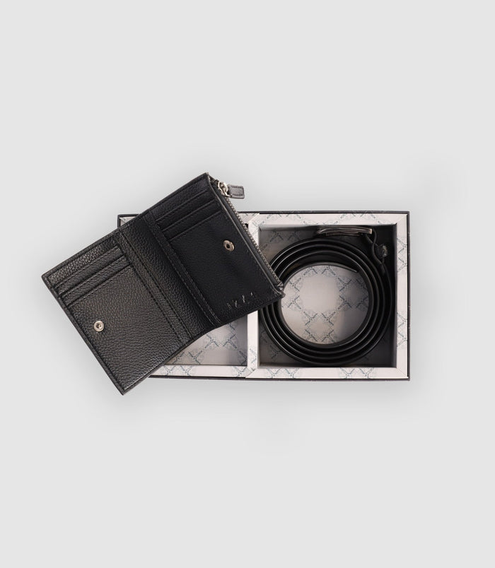 izac Portefeuille et porte carte noir
