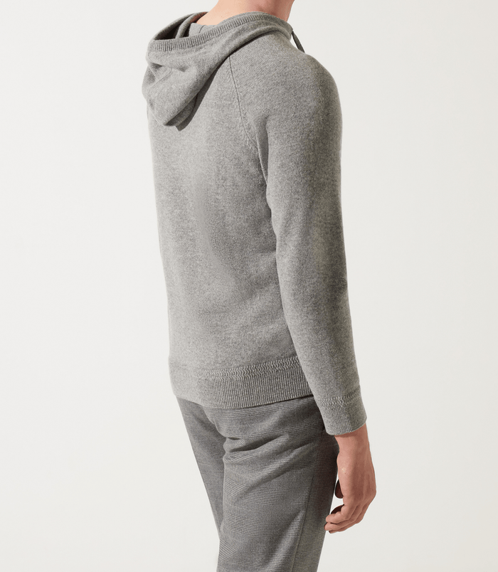 Izac Pull à Capuche Gris Chiné