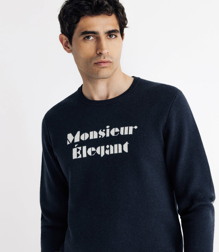 Izac Pull Avec Message Marine