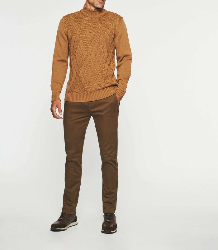 izac Pull col montant camel BELLINO