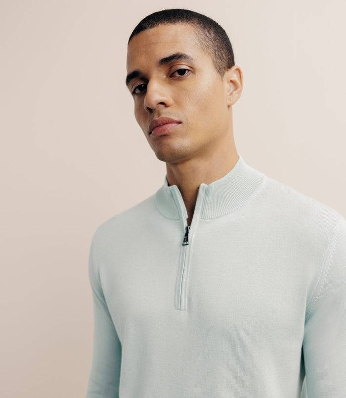 Izac Pull Col Montant Camionneur Vert