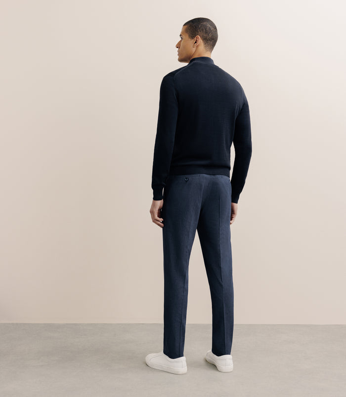 Izac Pull Col Montant Demi Zippé Noir