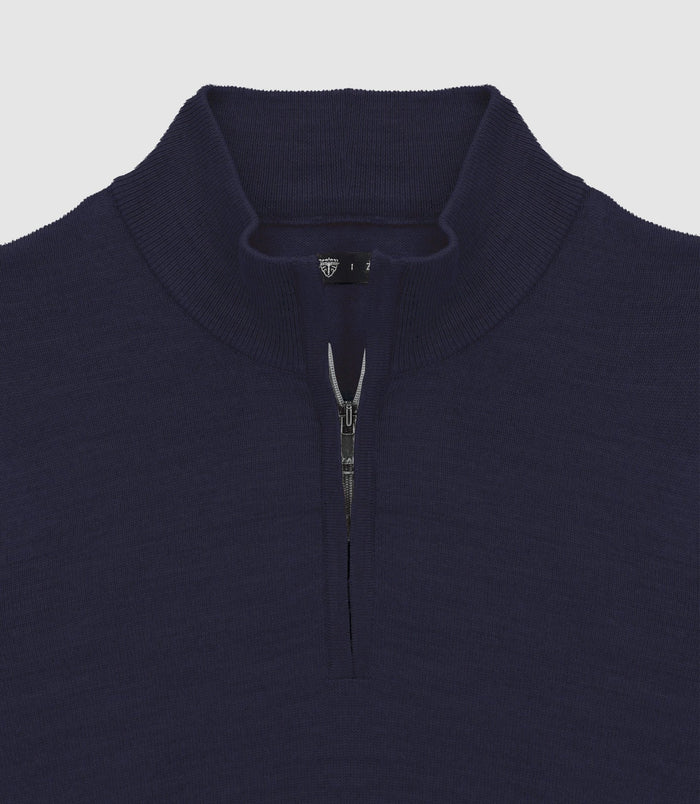 Izac Pull Col Montant Marine