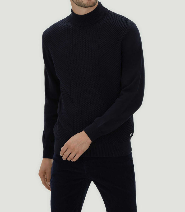 izac Pull col montant marine "Lorentin"