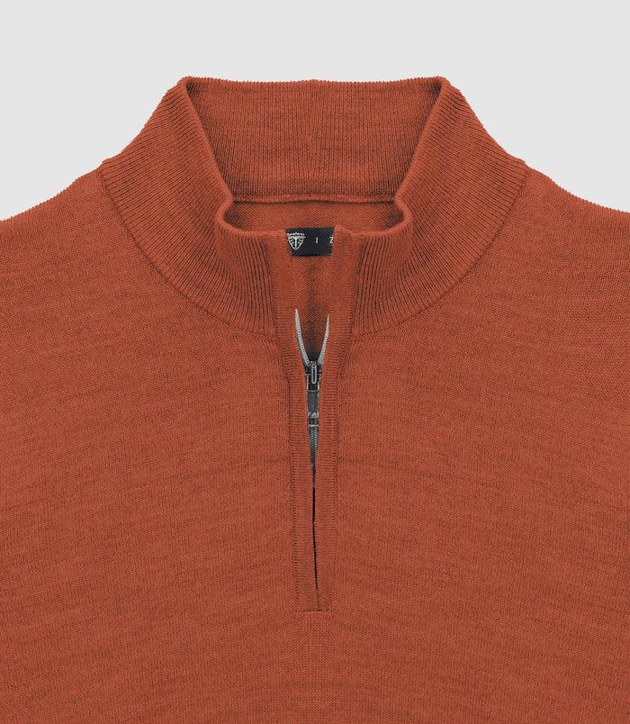 Izac Pull Col Montant Marron