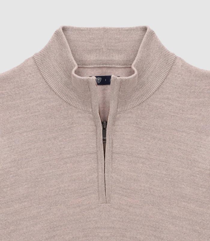 Izac Pull Col Montant Taupe