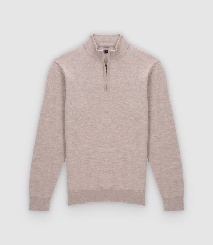 izac Pull col montant taupe