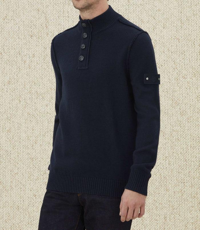 izac Pull col montant zippé marine "Laurent"
