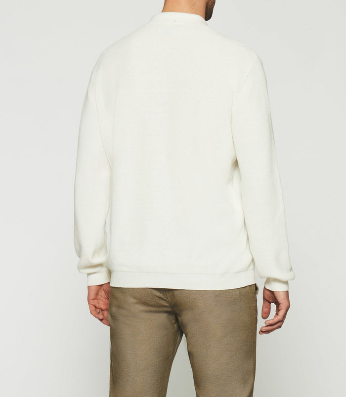 Izac Pull Col Polo Zippé écru DYLAN