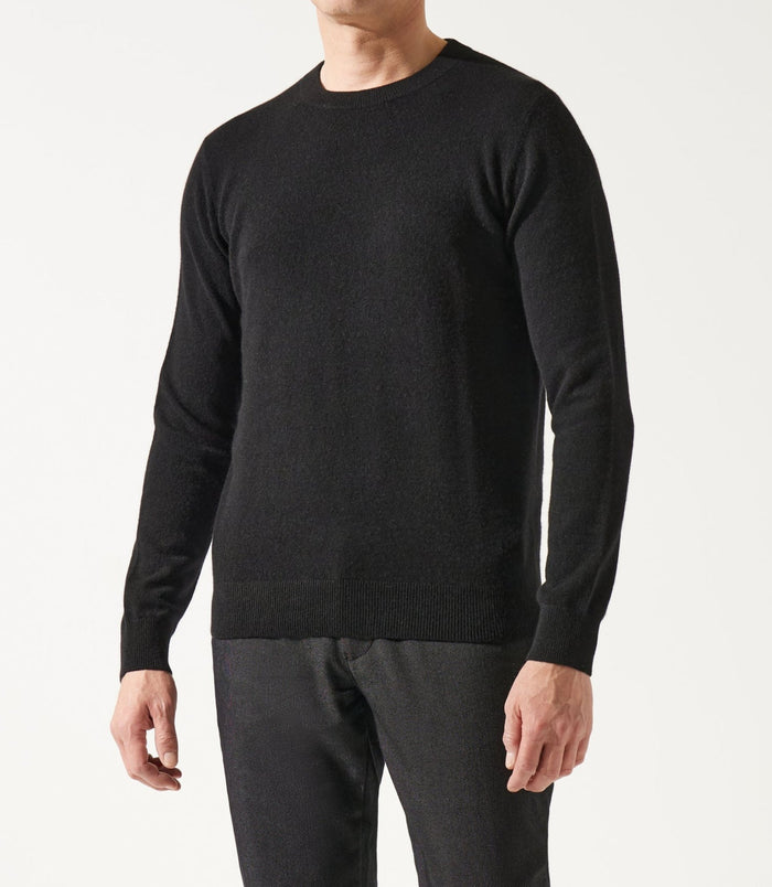 Izac Pull Col Rond 100% Cachemire Noir