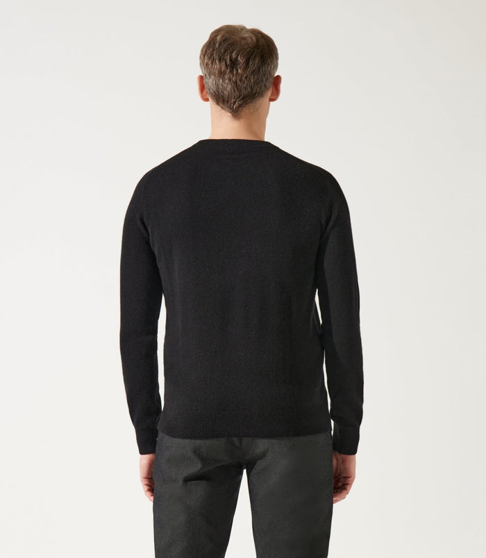 Izac Pull Col Rond 100% Cachemire Noir